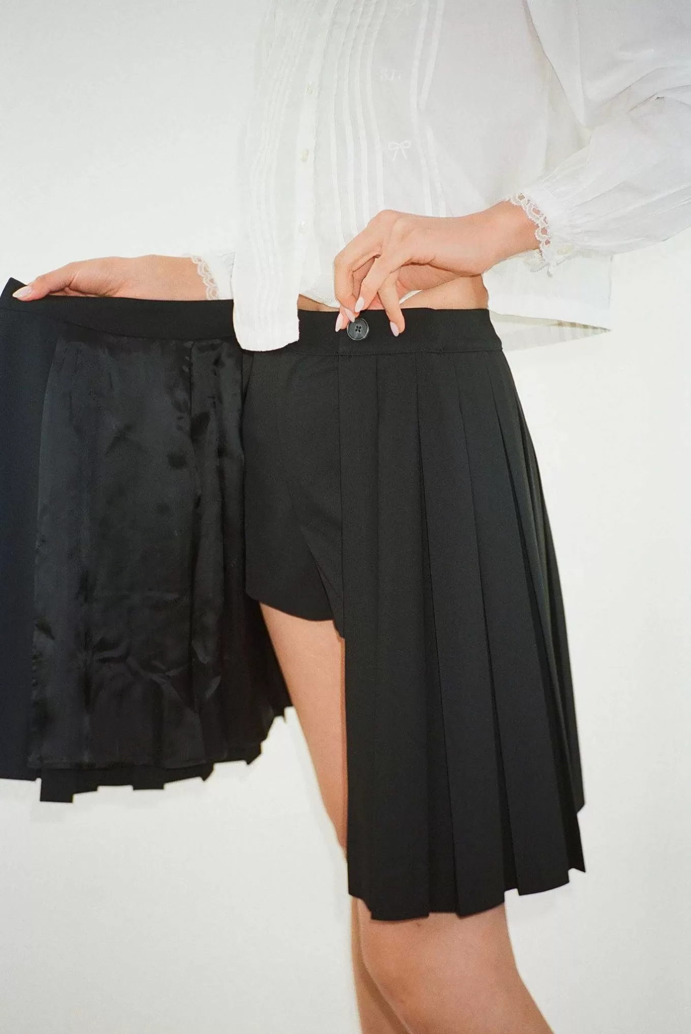 Cheap Sandy Liang Astra Skort In Black