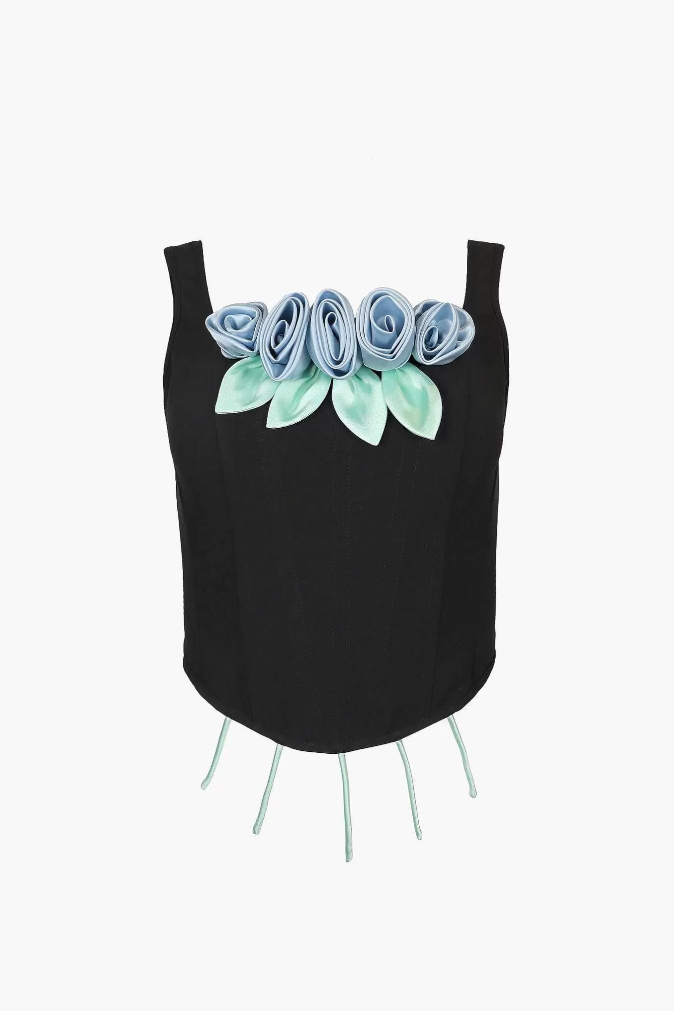 New Sandy Liang Barque Corset In Blue