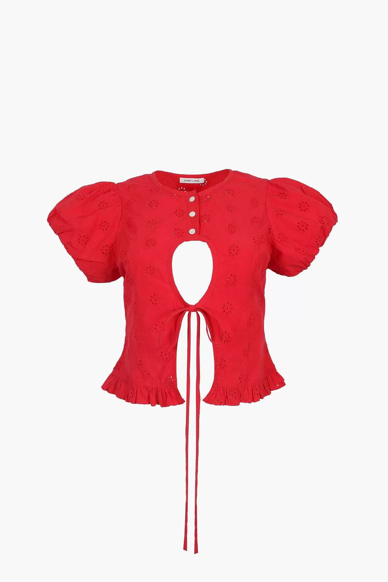 Clearance Sandy Liang Cameo Top In Red