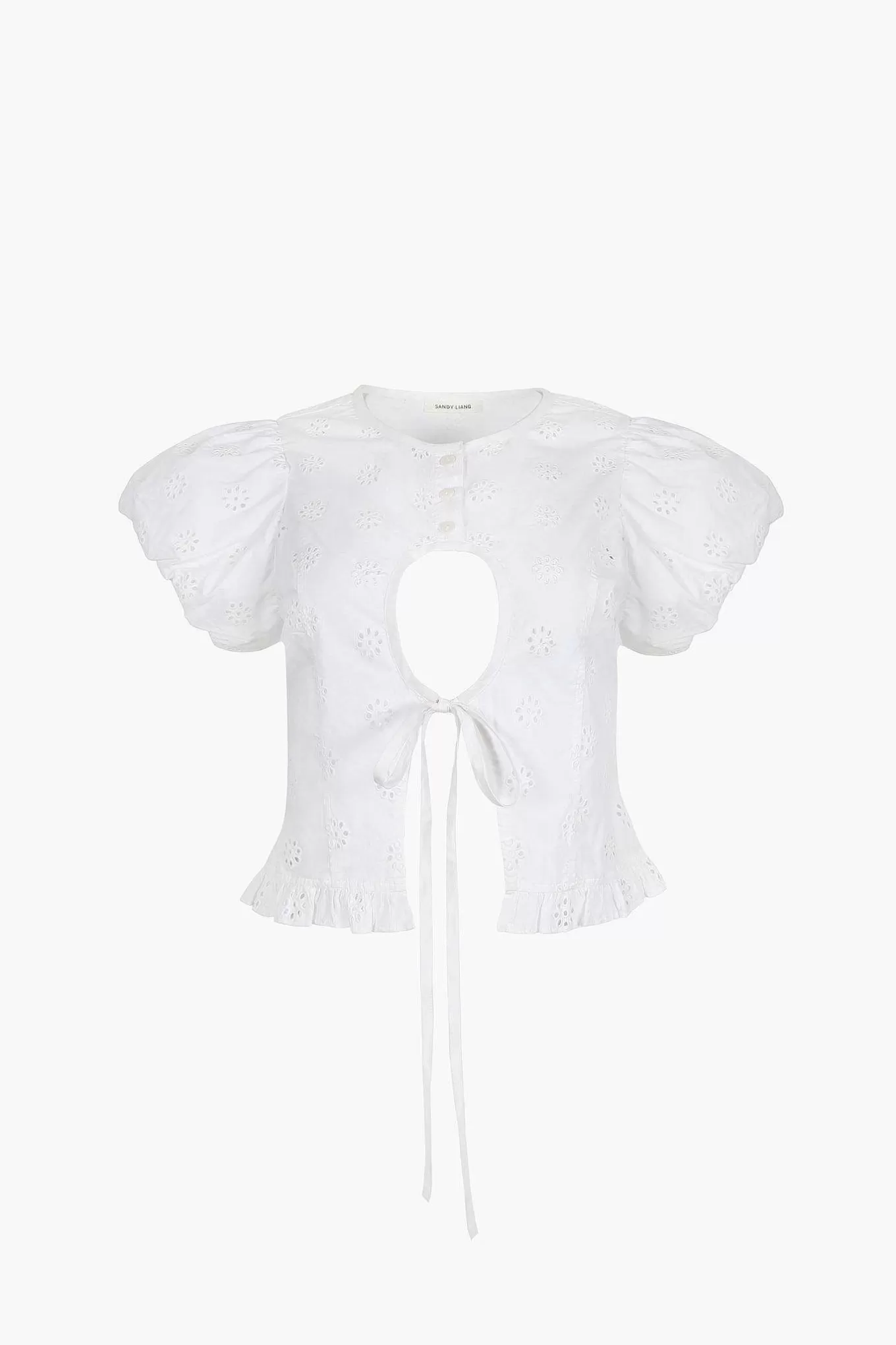 Flash Sale Sandy Liang Cameo Top In White