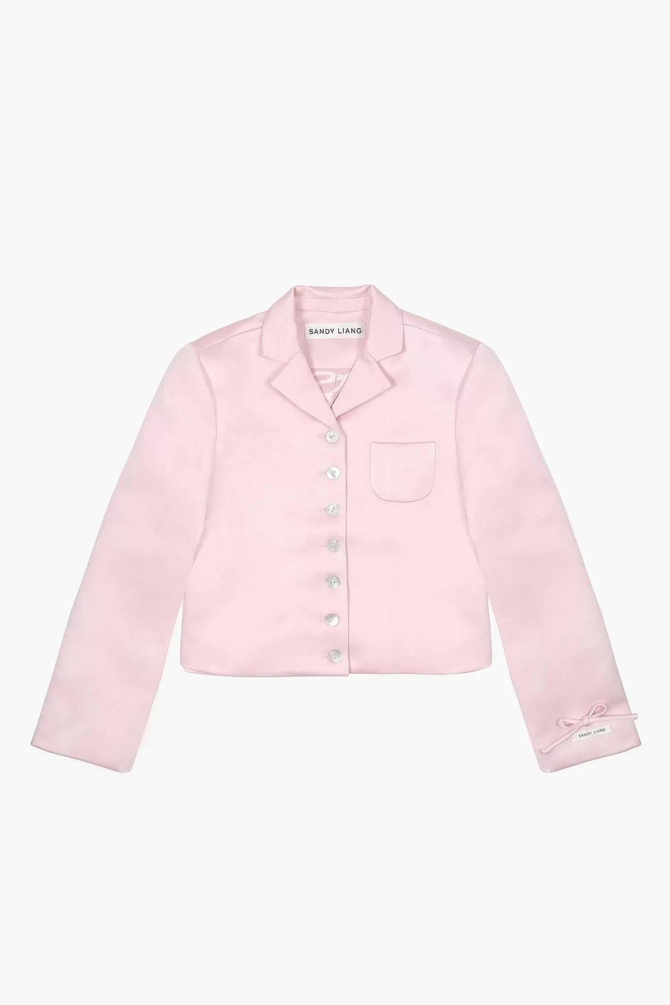 Outlet Sandy Liang Charm Jacket In Pink Satin