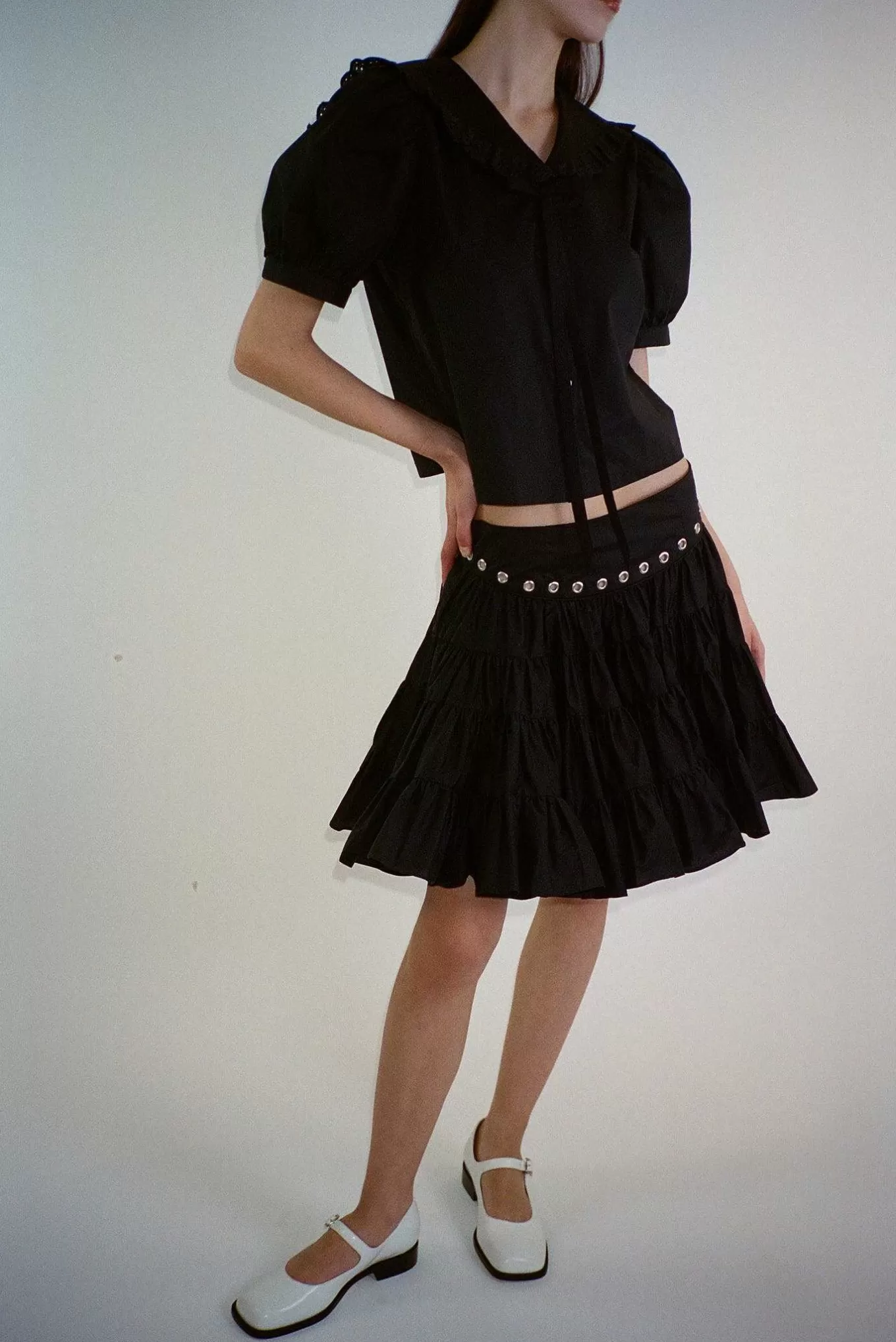 Cheap Sandy Liang Chumi Skirt In Black