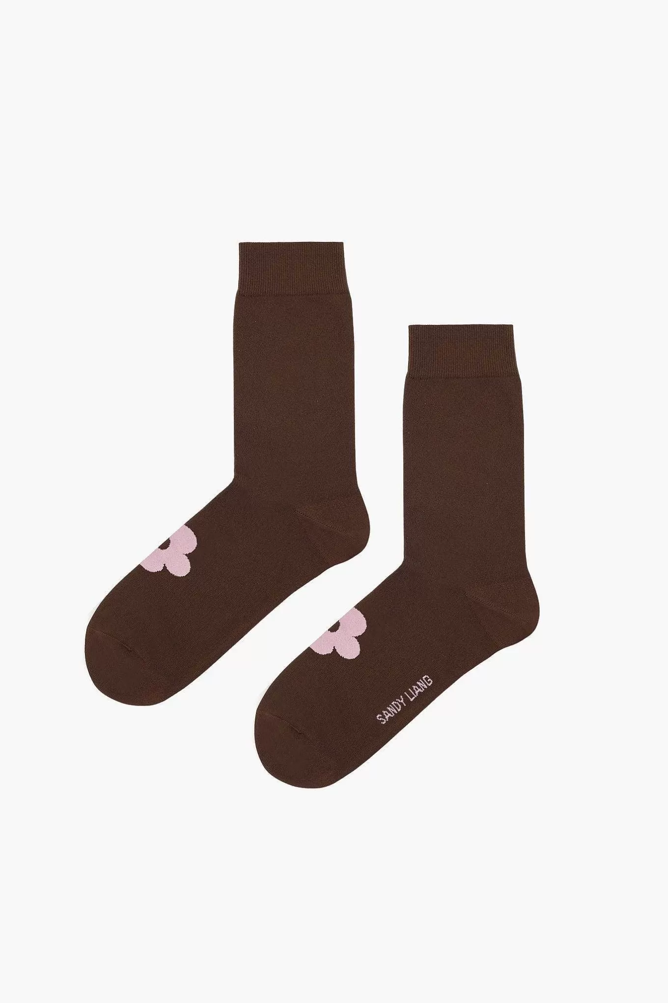 Discount Sandy Liang Fiore Socks In Cocoa