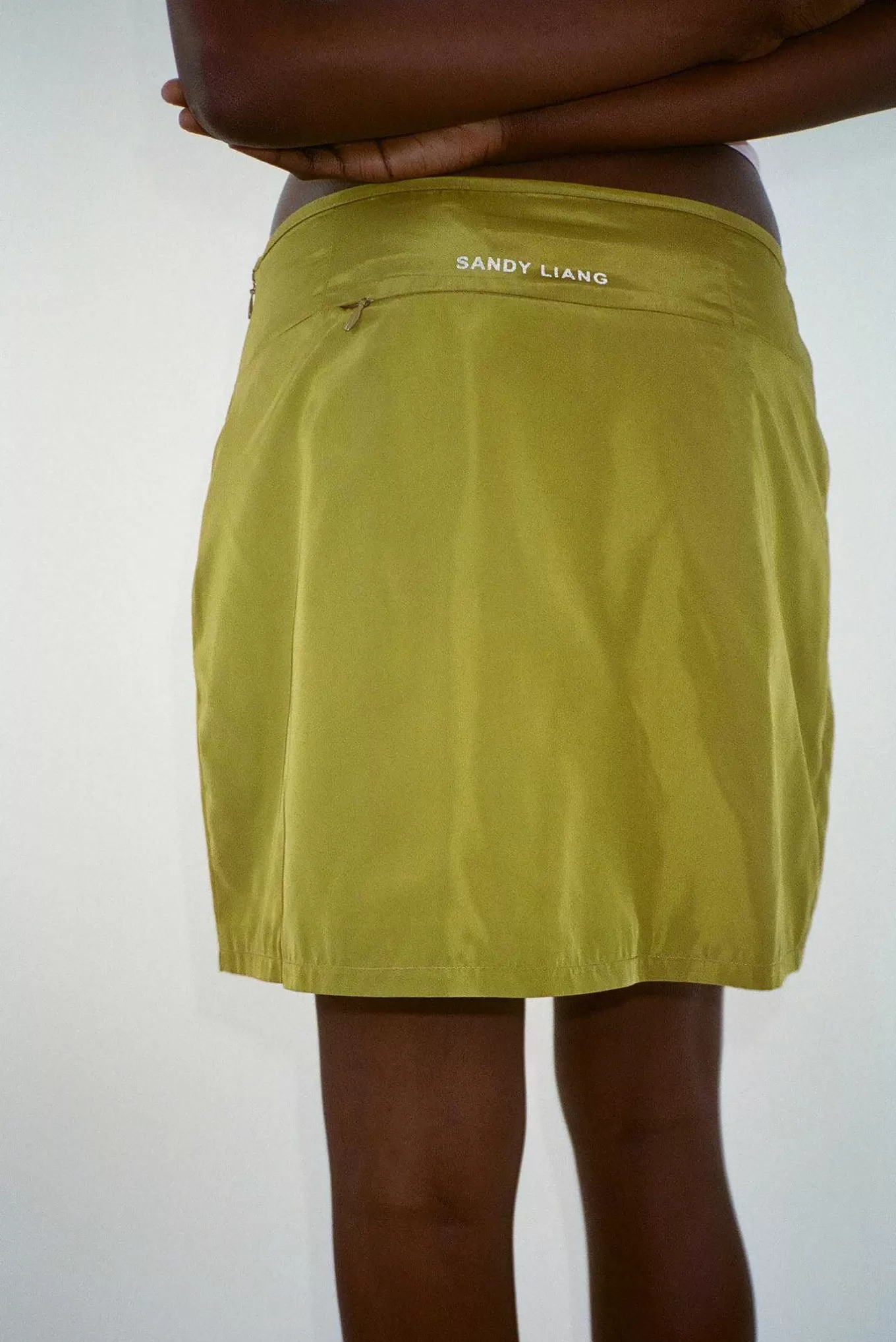 New Sandy Liang Freda Skirt In Pickle