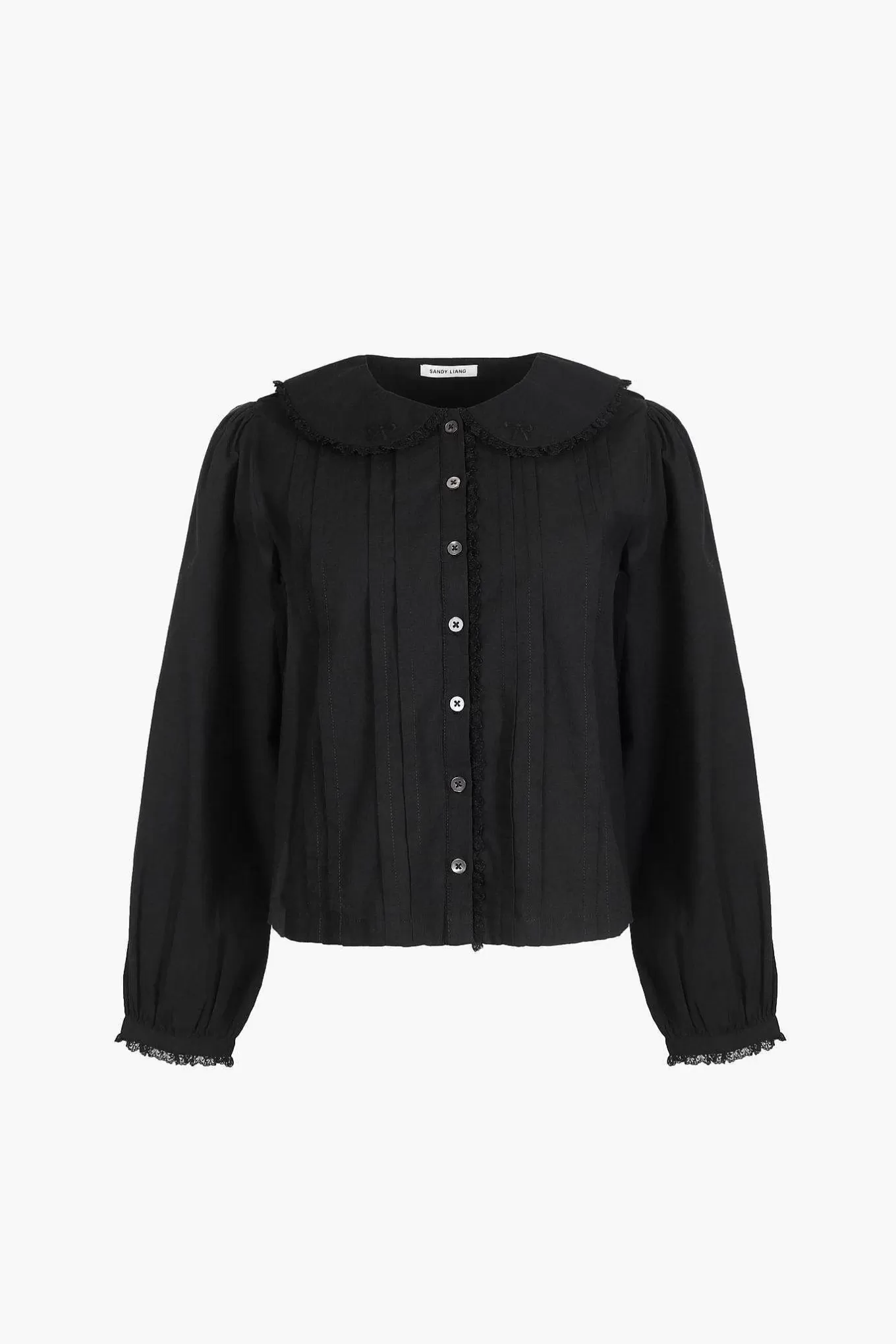 Shop Sandy Liang Grove Top In Black