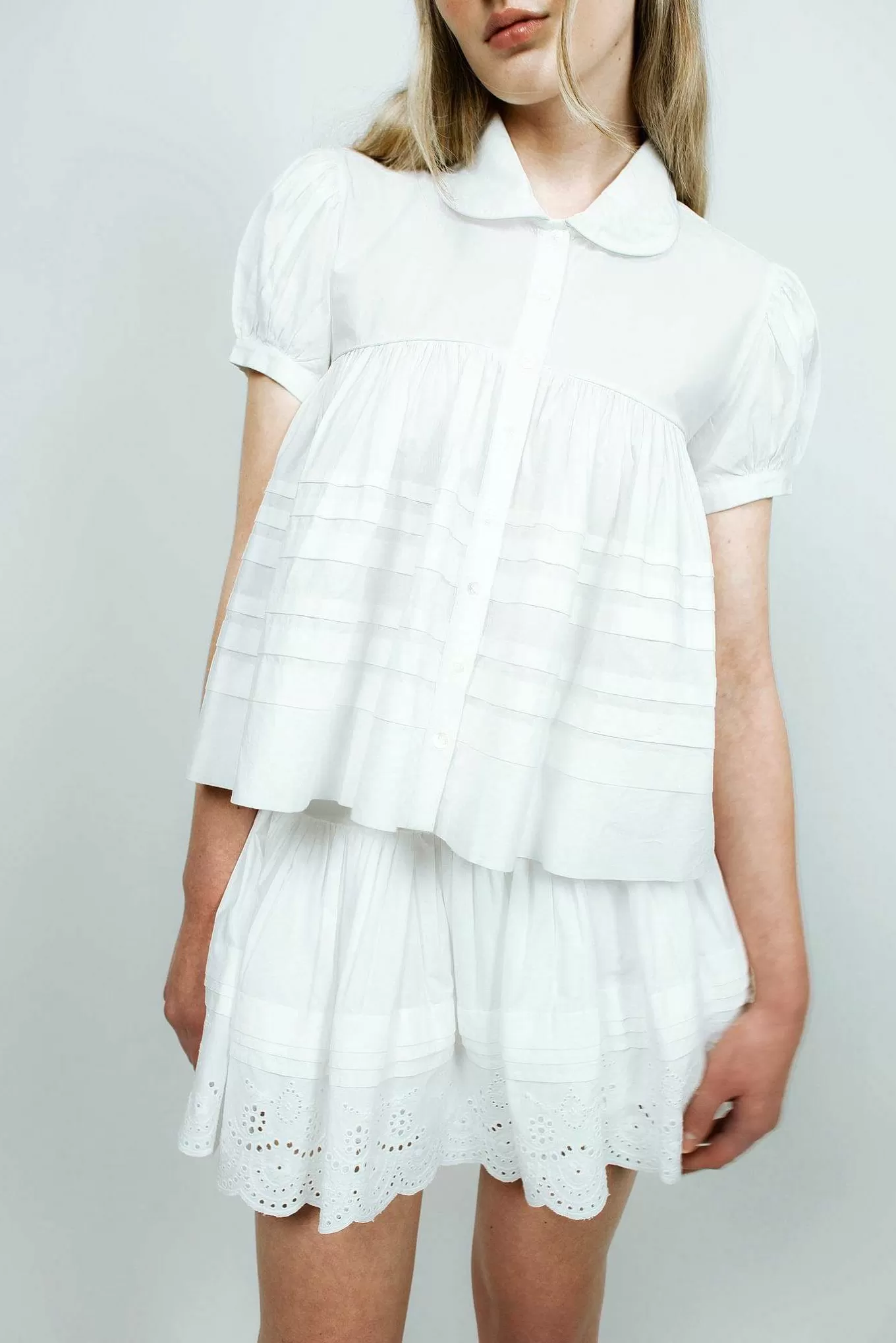 Shop Sandy Liang Ira Skirt In White