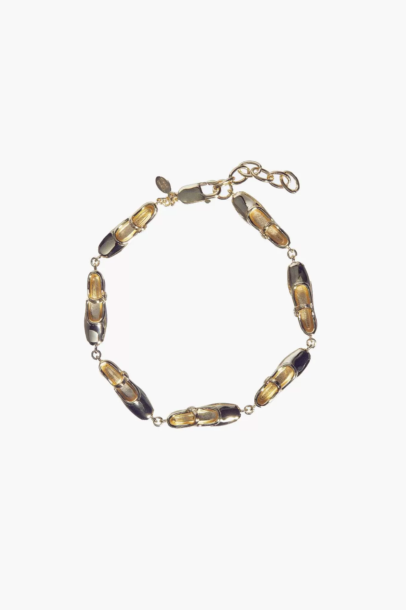 Shop Sandy Liang Mary Jane Bracelet In Gold Vermeil