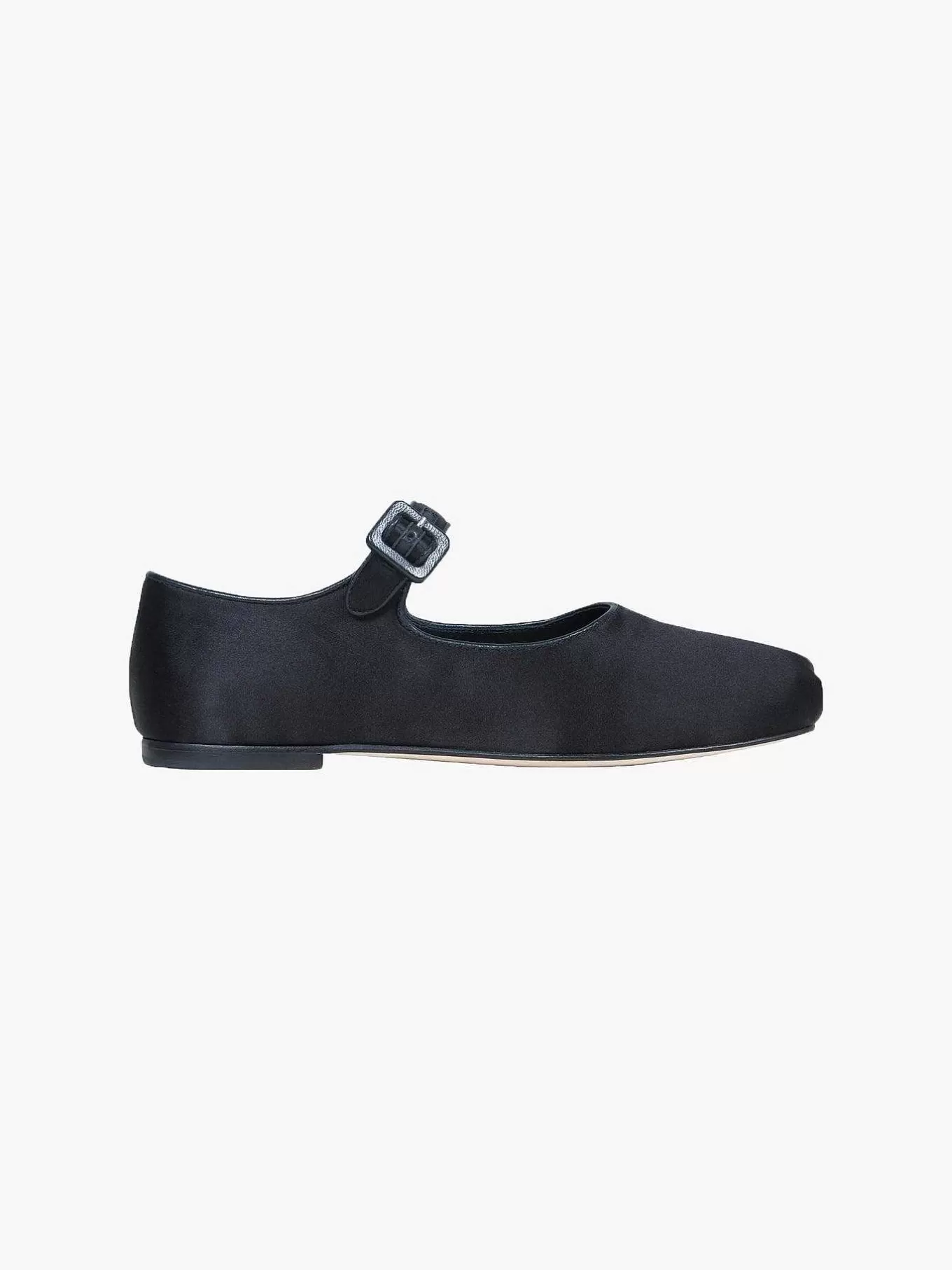 Cheap Sandy Liang Mary Jane Pointe In Black Satin