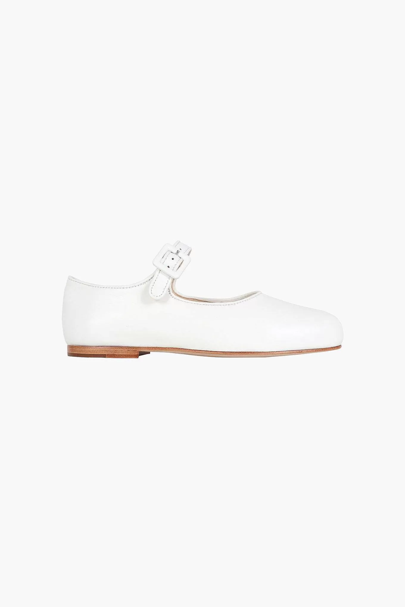 New Sandy Liang Mary Jane Pointe In Optic White Nappa