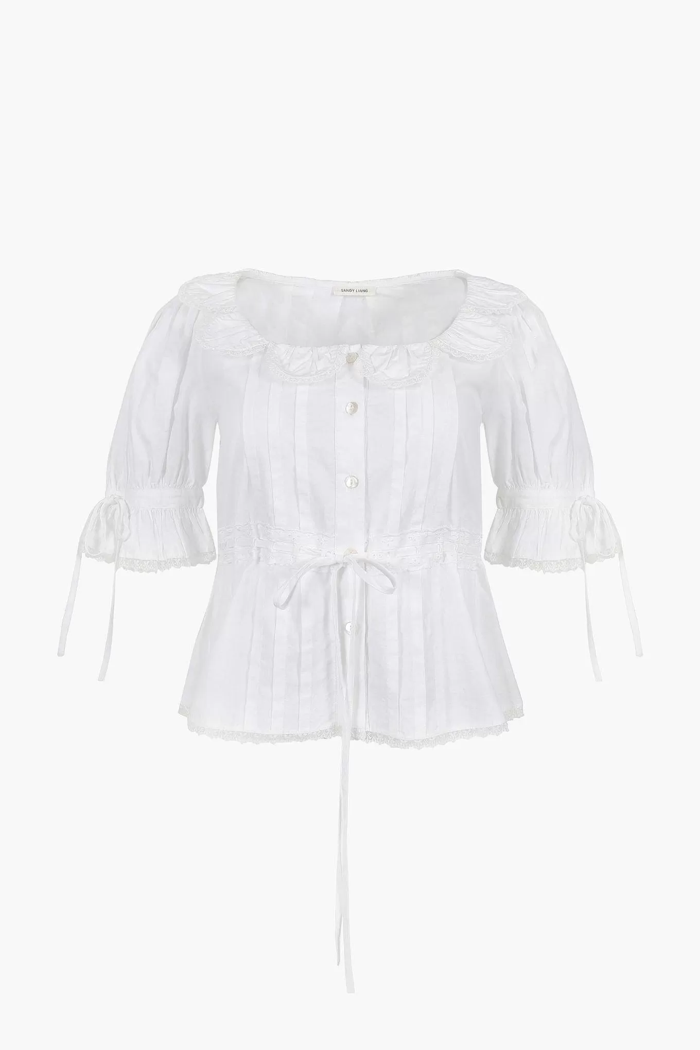 Outlet Sandy Liang Melon Top In White