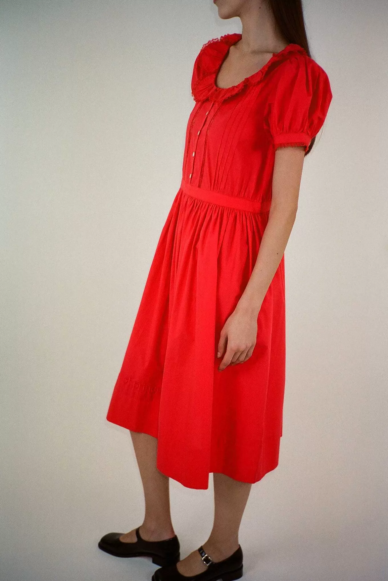 Clearance Sandy Liang Middy Dress In Red