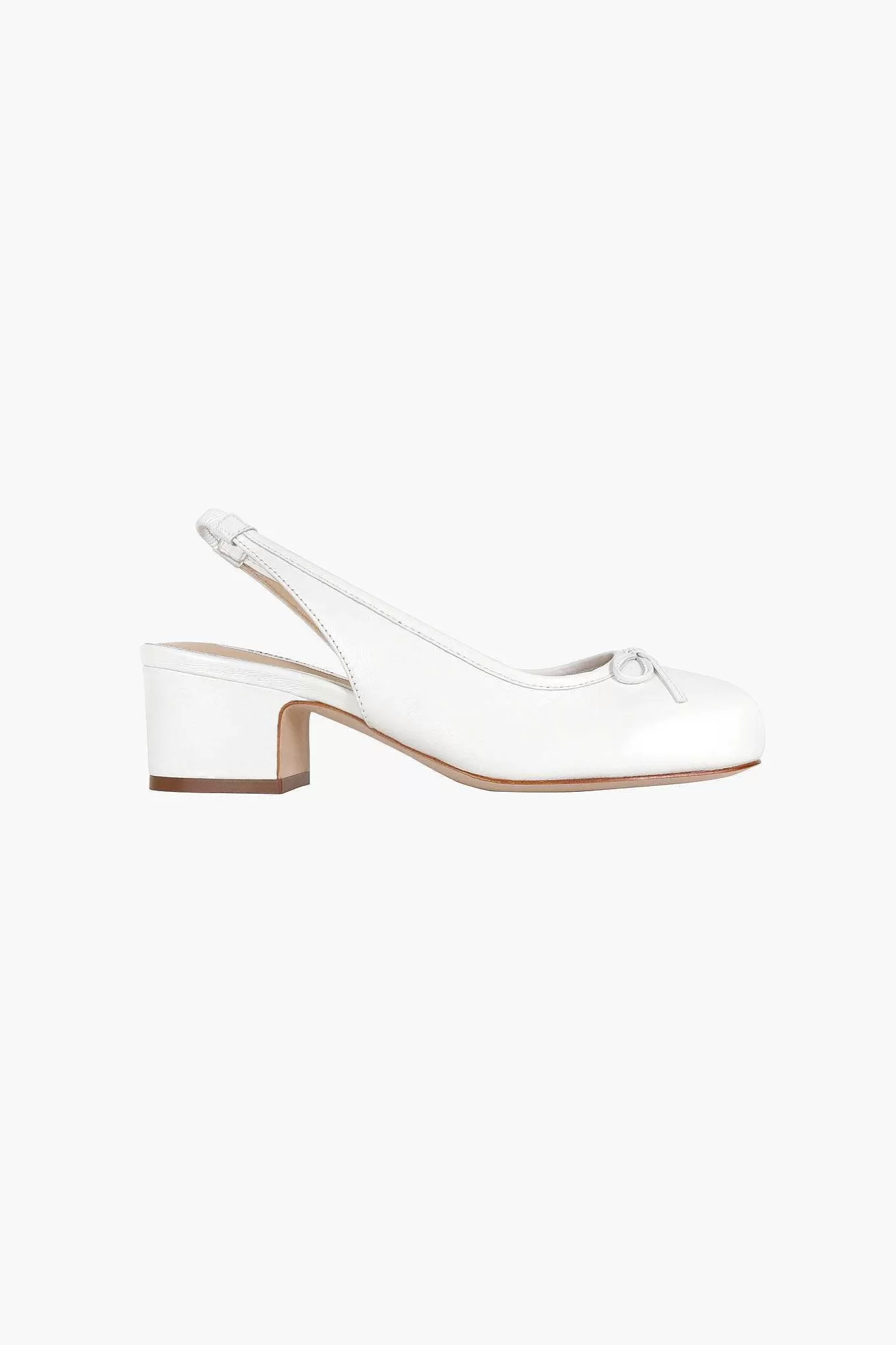 Discount Sandy Liang Slingback 45 In Optic White Nappa