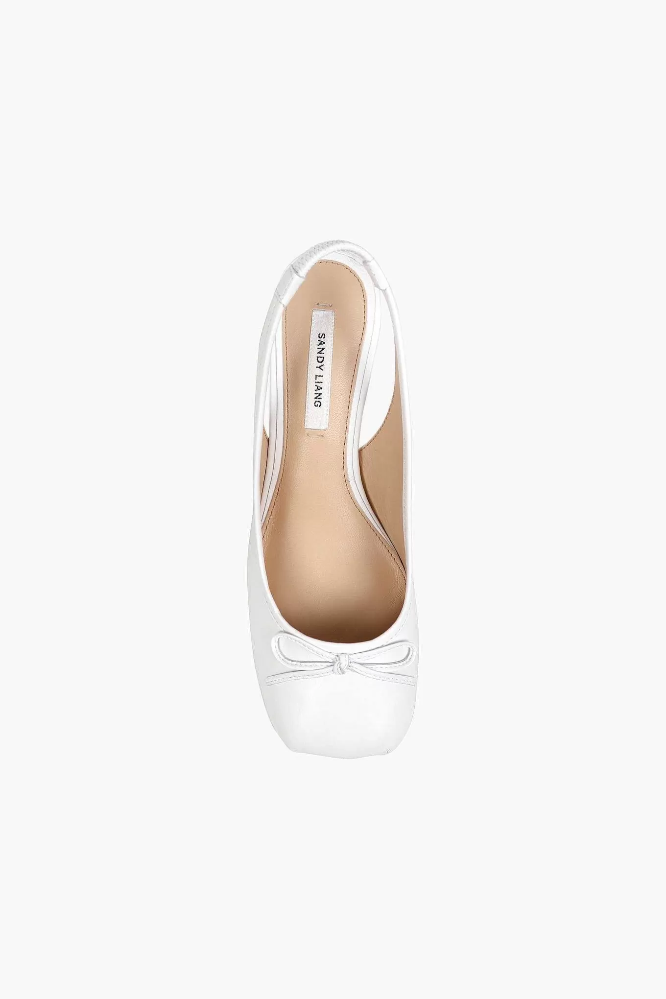 Discount Sandy Liang Slingback 45 In Optic White Nappa