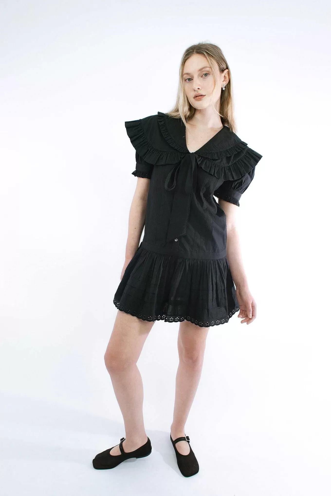 Discount Sandy Liang Toki Dress In Black