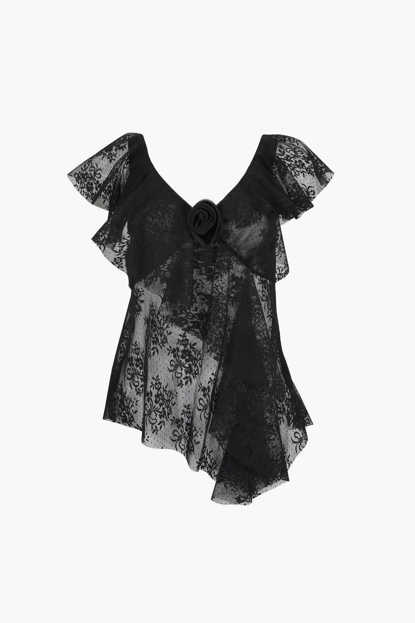 Sale Sandy Liang Torino Top In Black