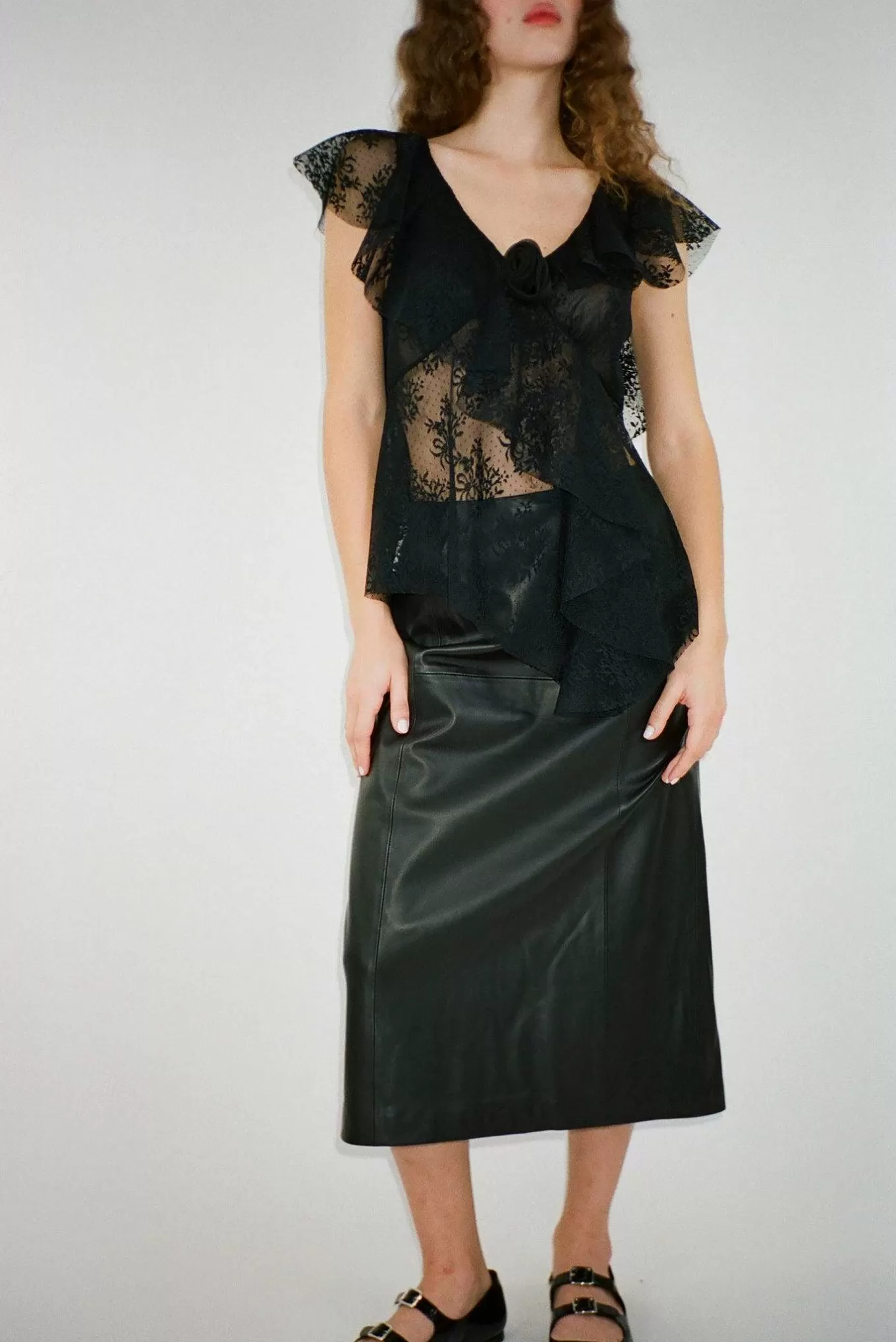 Sale Sandy Liang Torino Top In Black