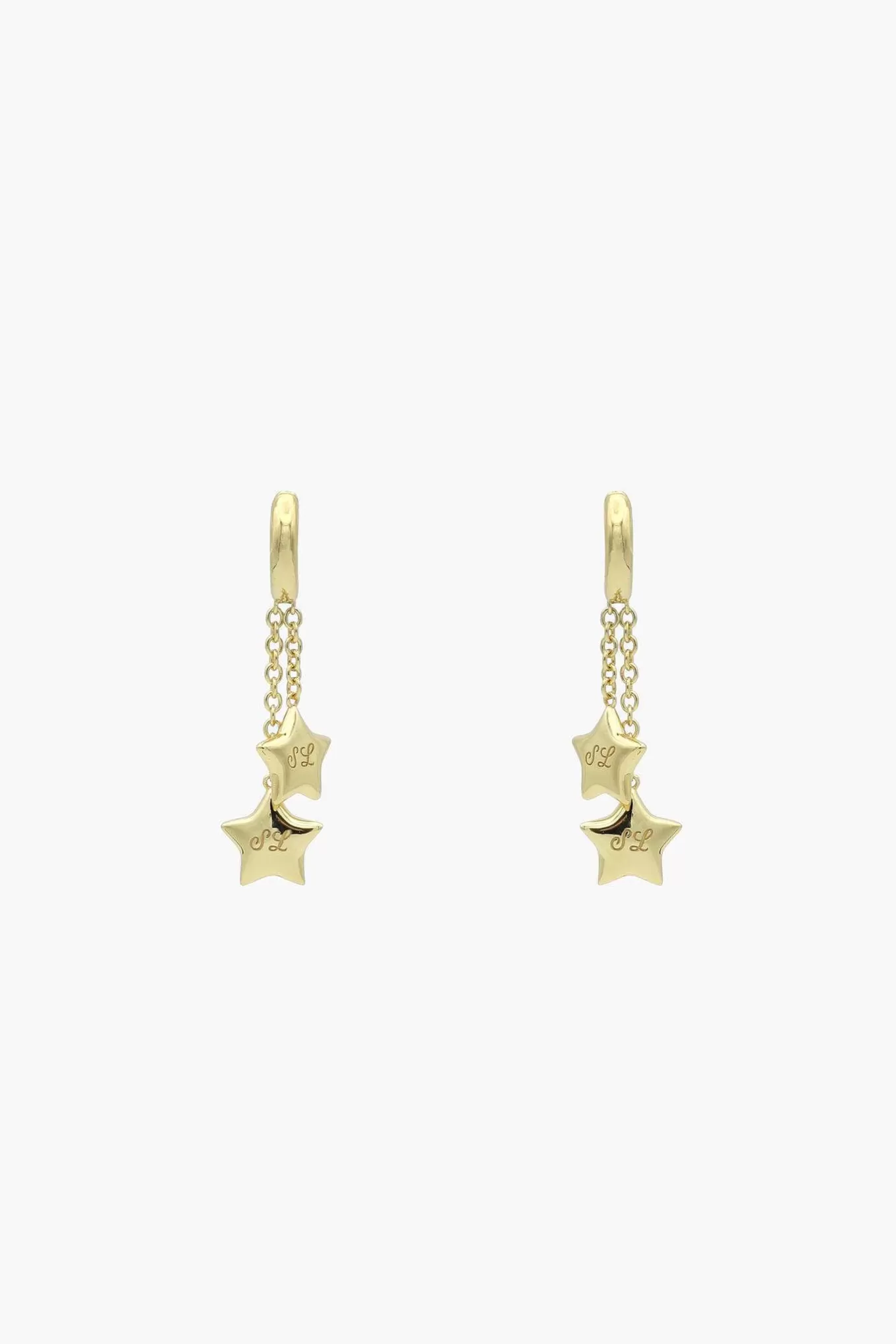 Hot Sandy Liang Twin Earrings In Gold Vermeil